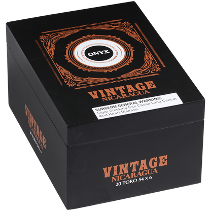 Onyx Vintage Nicaragua Toro 20 Ct. Box 6.00X54