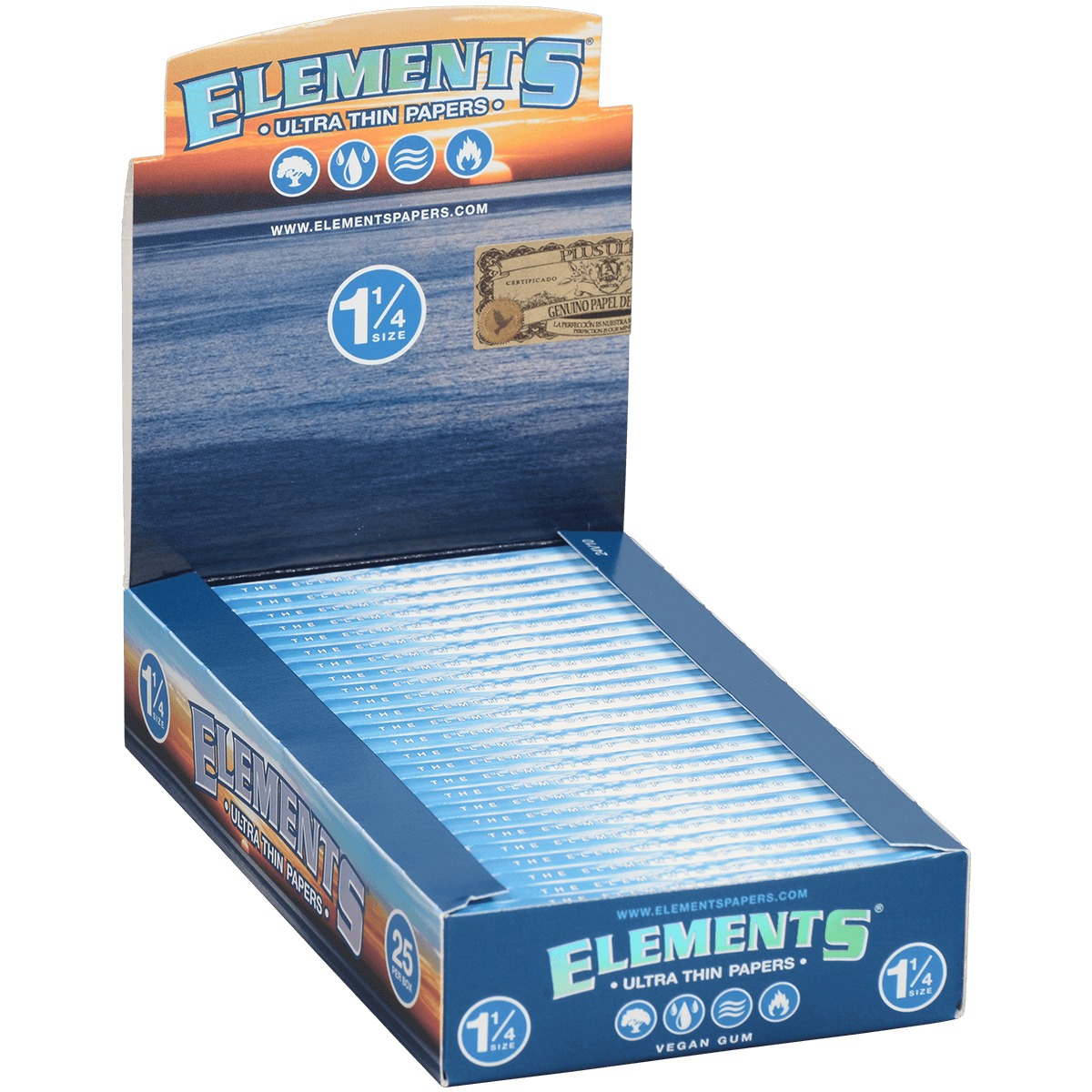 Papers Elements Thin Rice 1 1/4" 50 Ct. Box