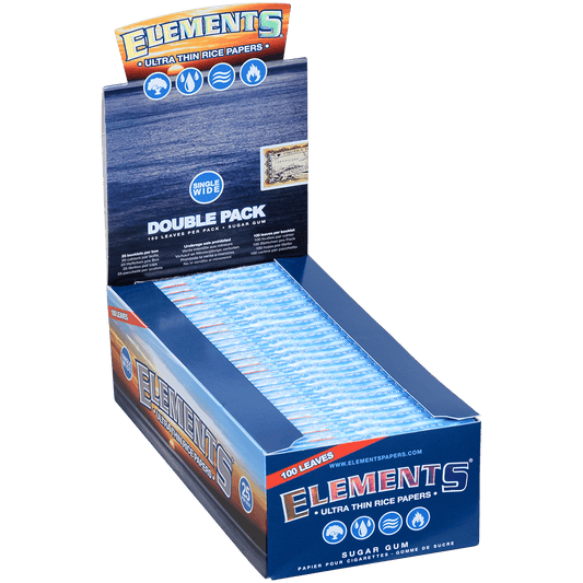 Papers Elements Ultra Thin Rice Single Wide 70X37Mm 25/100 Ct.