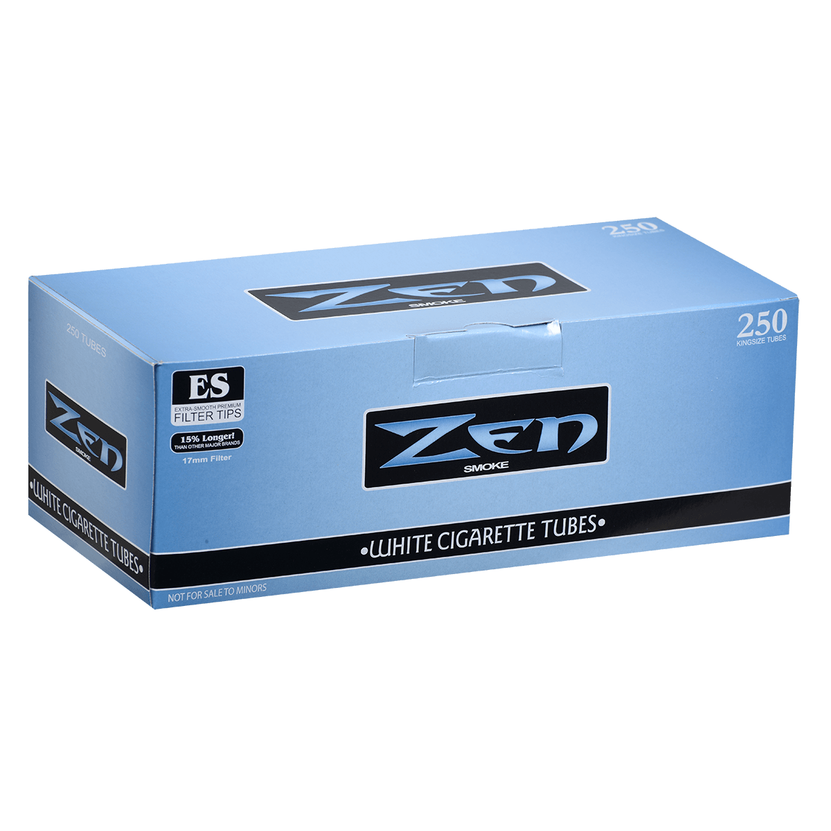 Cigarette Tubes Zen King Size White 250 Ct. Box