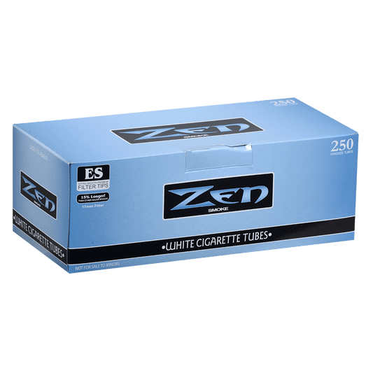 Cigarette Tubes Zen King Size White 250 Ct. Box