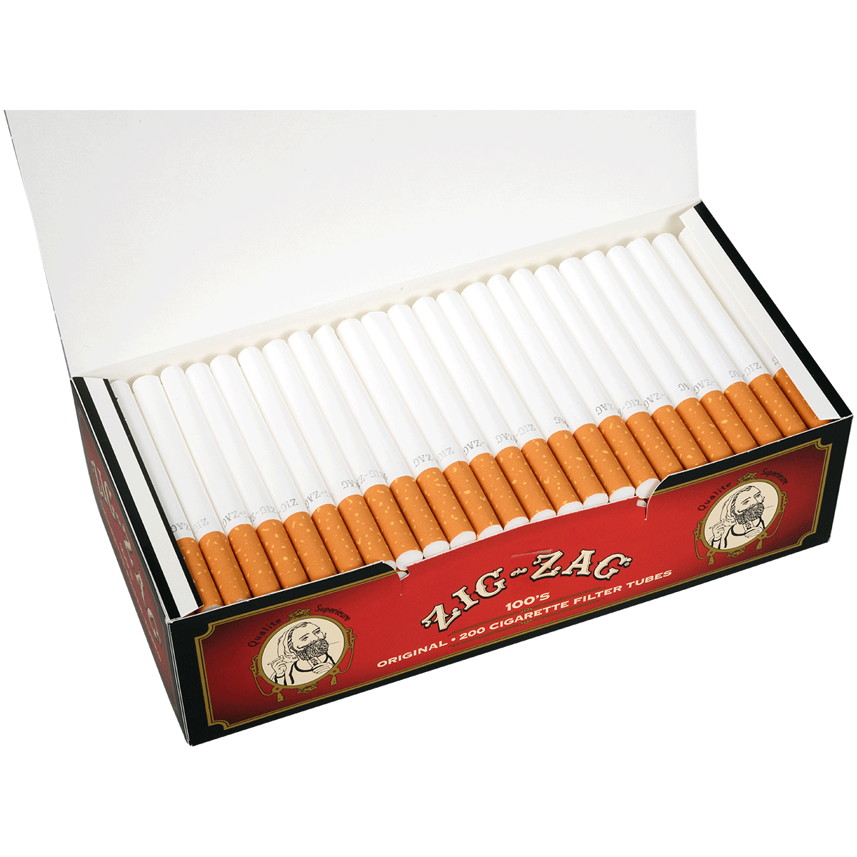 Cigarette Tubes Zig Zag 100Mm Full Flavor 200 Ct. Box