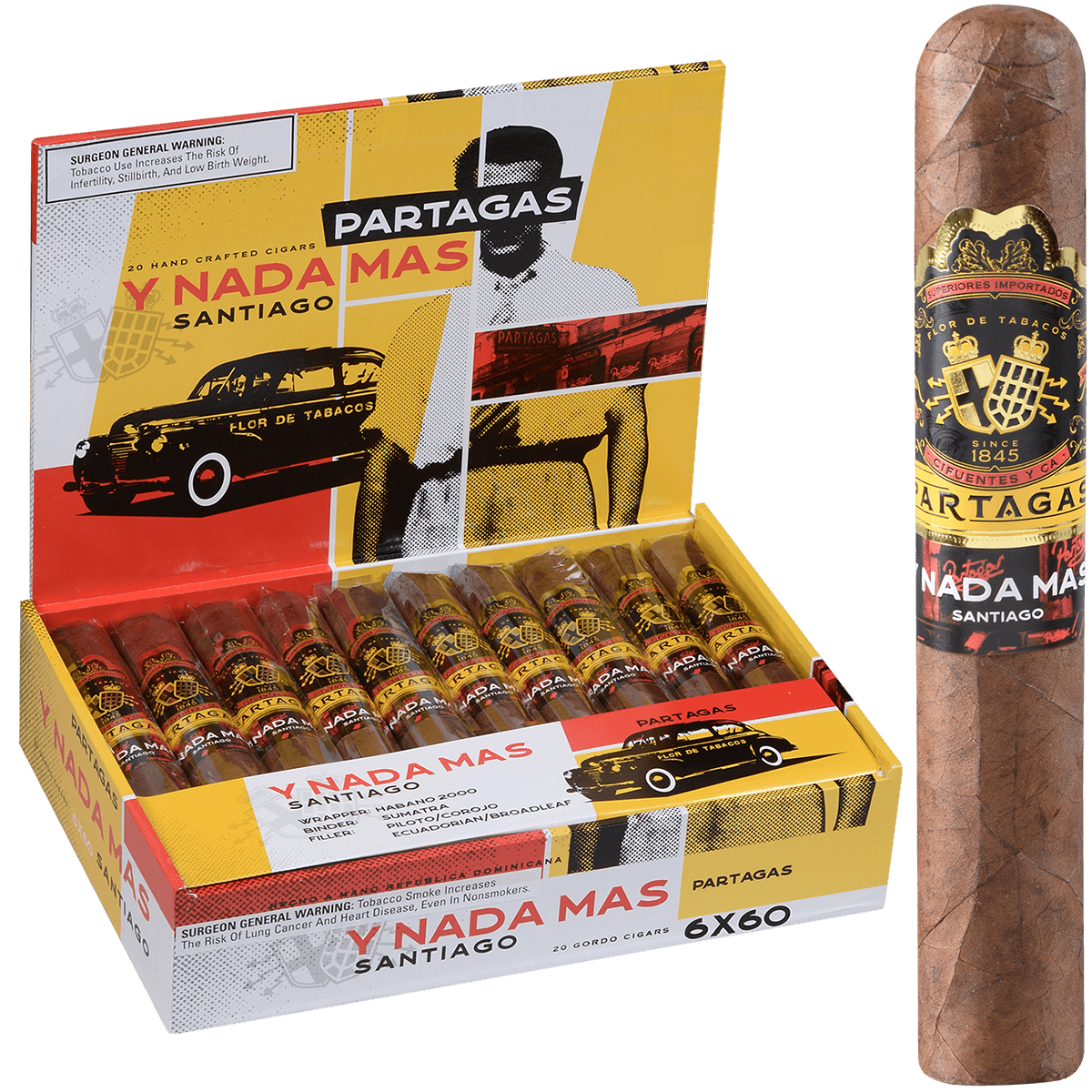Partagas Y Nada Mas Gigante 20 Ct. Box 6.00X60