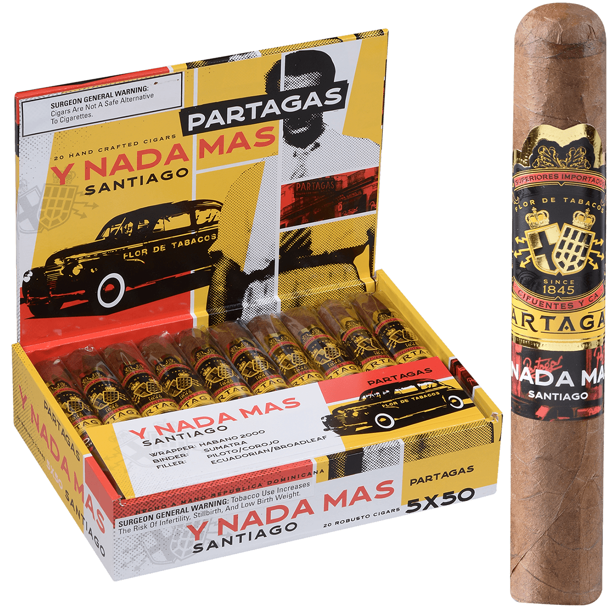 Partagas Y Nada Mas Robusto 20 Ct. Box 5.00X50