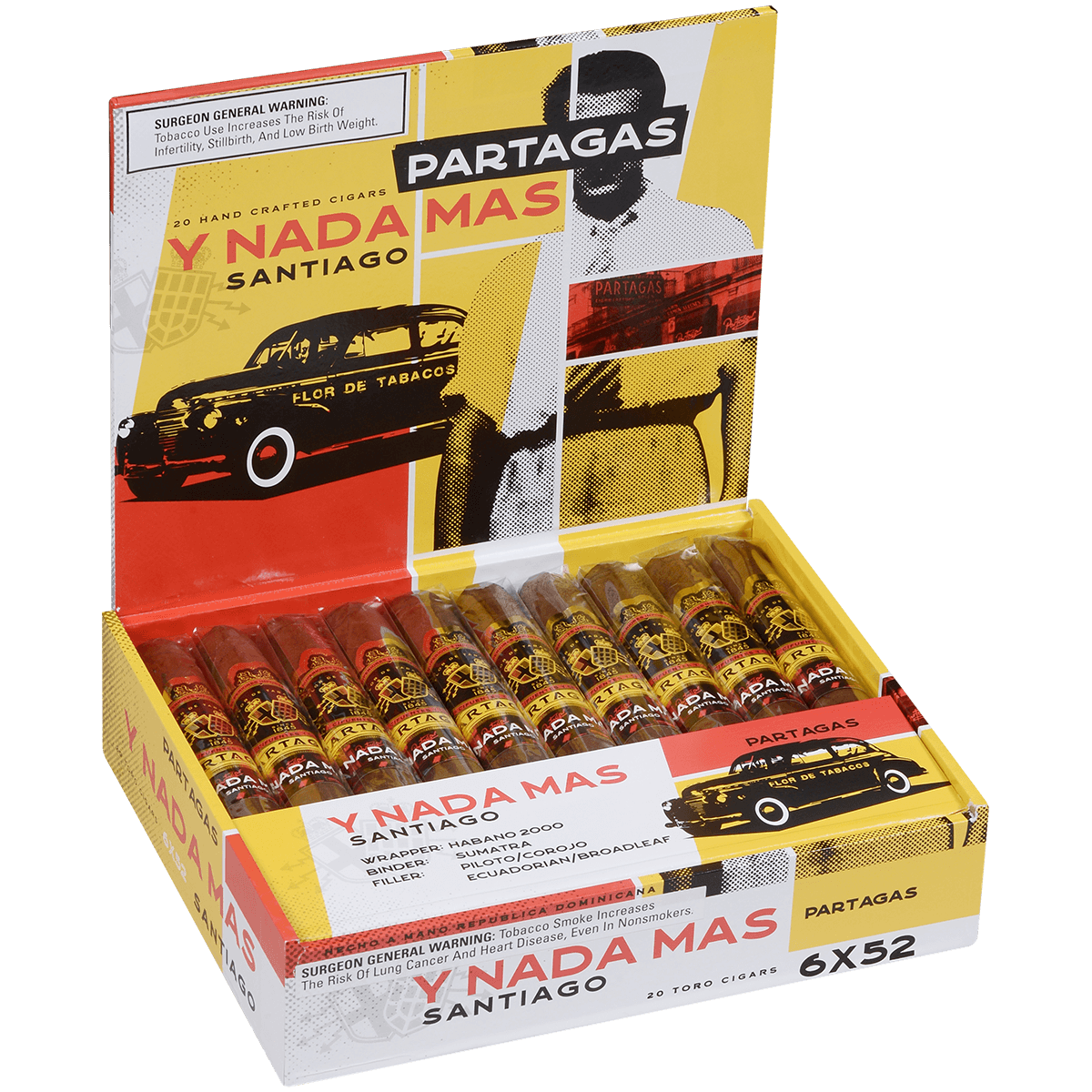 Partagas Y Nada Mas Toro 20 Ct. Box 6.00X52