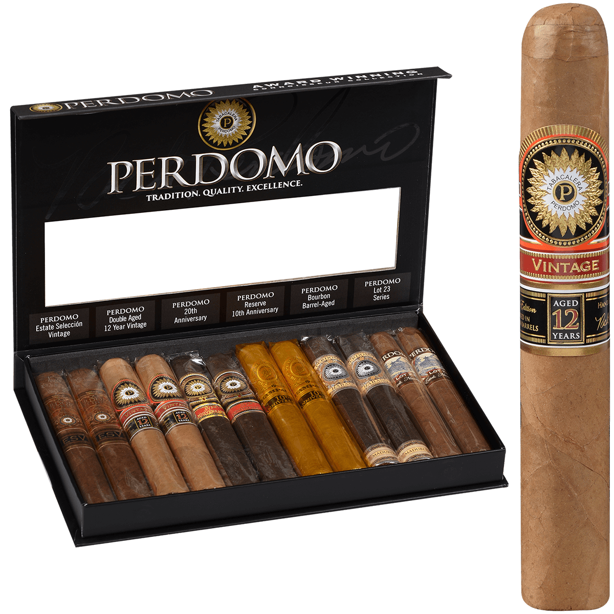 Perdomo Connoisseur Collection Award Winning Sampler 12Ct Box