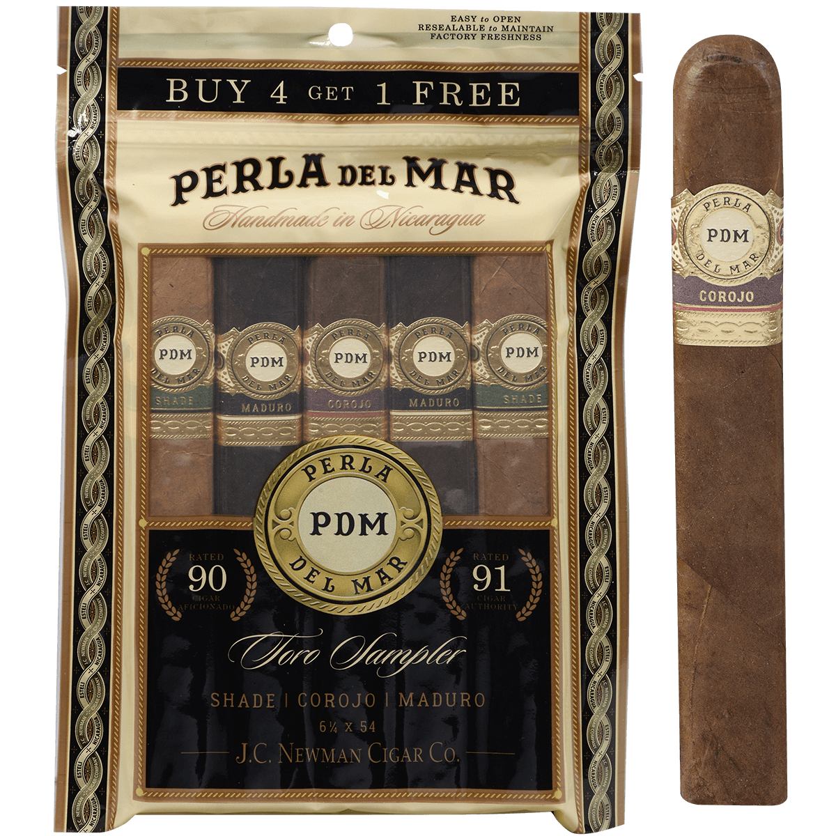 Perla Del Mar Toro 5 Ct. Sampler Bag 6.24X52