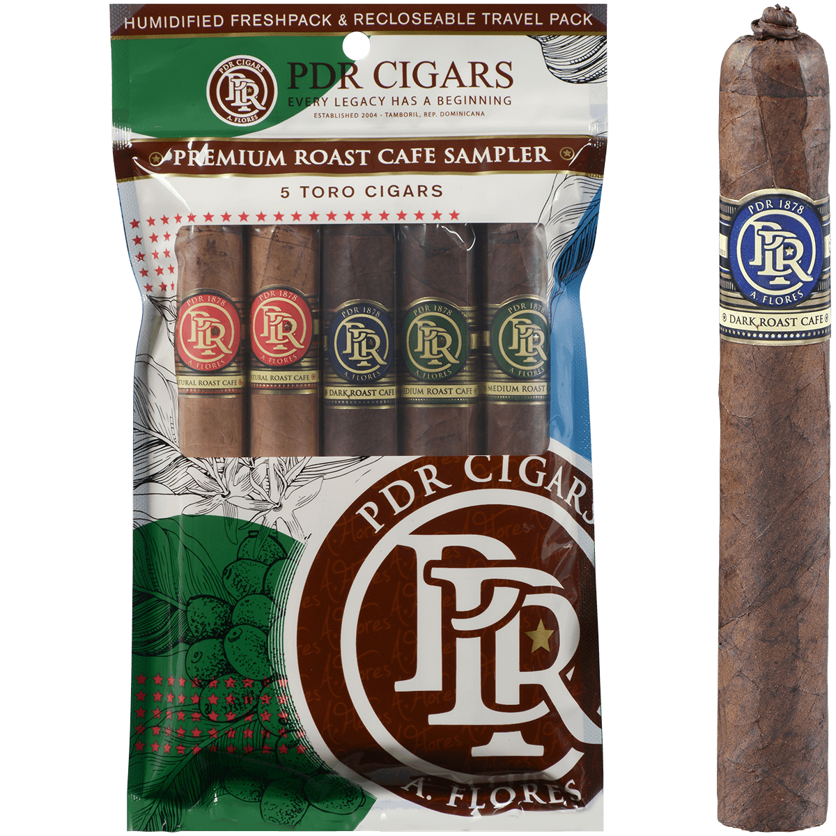 Pdr Fresh Packs Café Toro 6.00X50 5/5 Ct.