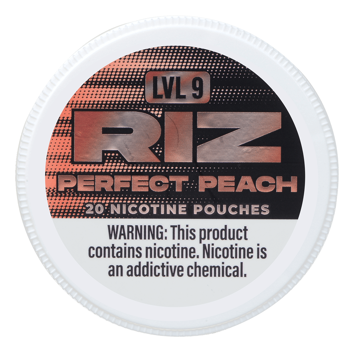 Riz Nicotine Pouches Perfect Peach 12Mg Lvl9 5Pk 20 Pouches/Can