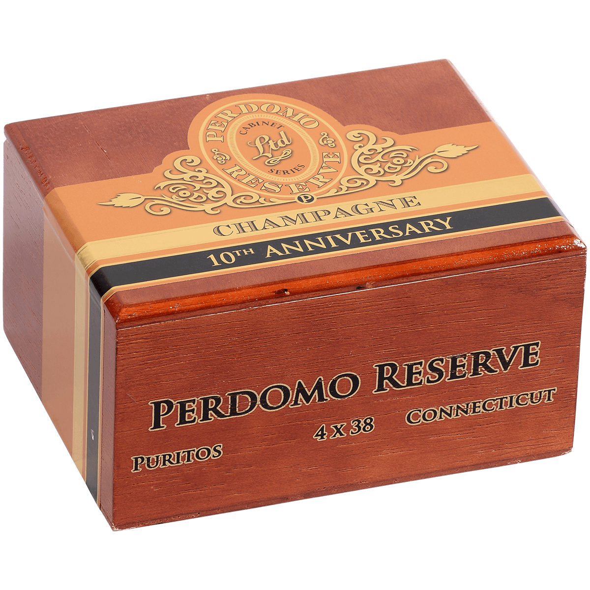 Perdomo 10Th Anniversary Champagne Puritos 50 Ct. Box 4.00X38