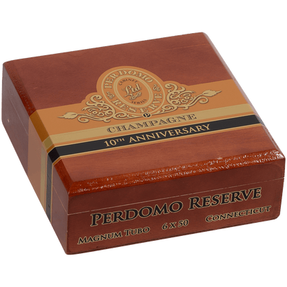 Perdomo 10Th Anniversary Champagne Magnum 50 Tubo 12 Ct. Box 6.00X50