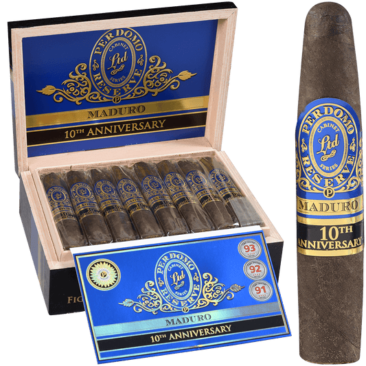 Perdomo Reserve 10Th Anniversay Maduro Figuardo 4.75 X 56 25 Ct. Box