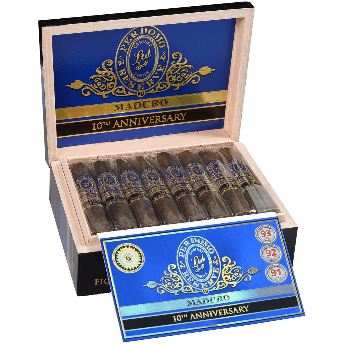 Perdomo Reserve 10Th Anniversay Maduro Figuardo 4.75 X 56 25 Ct. Box