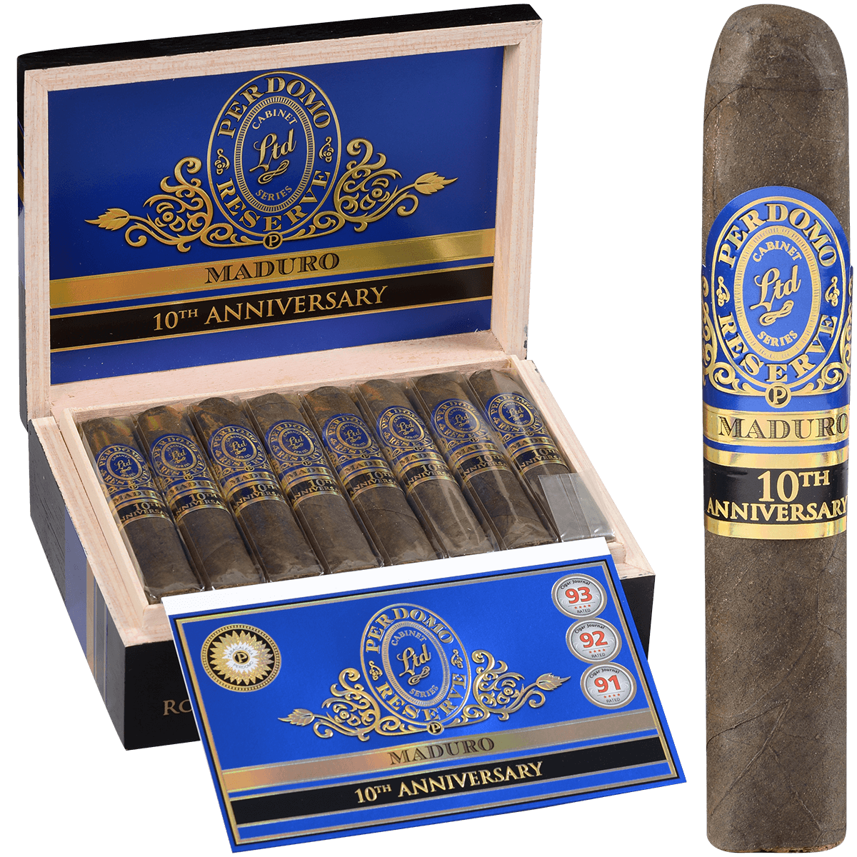 Perdomo Reserve 10Th Anniversary Maduro Bxp Robusto 5.00X54 25 Ct. Box
