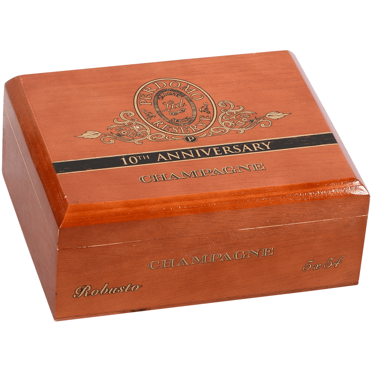 Perdomo 10Th Anniversary Champagne Robusto 25 Ct. Box 5.00X54