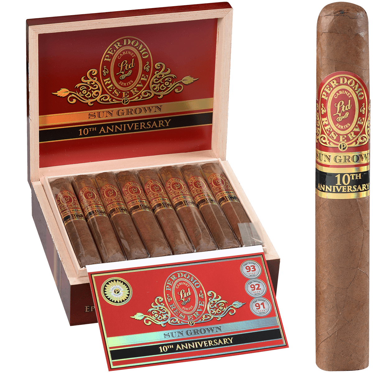 Perdomo Reserve 10Th Anniversary Sungrown Bxp Epicure 6.00X54 25 Ct. Box