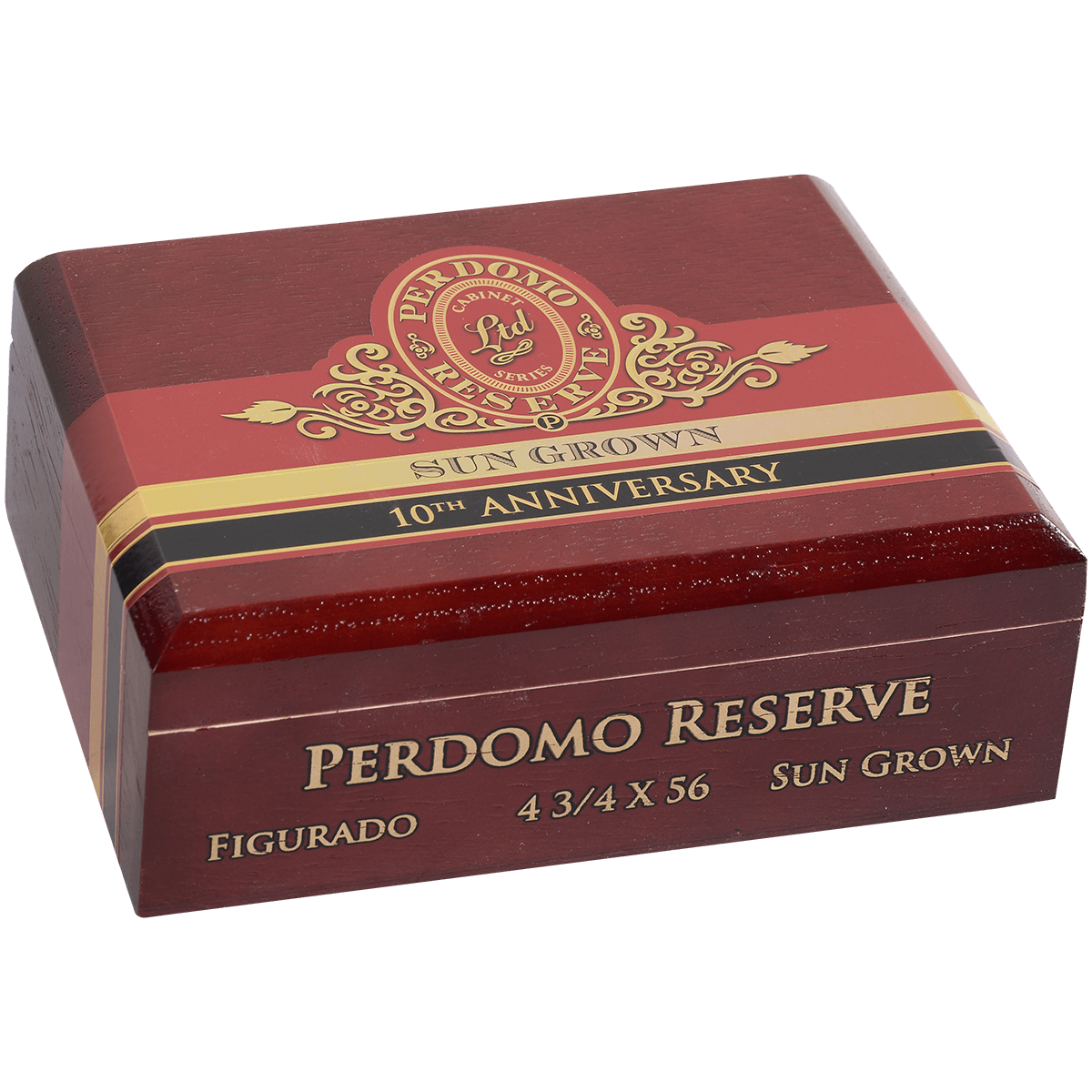 Perdomo Reserve 10Th Anniversary Sungrown Figuardo 4.75 X 56 25 Ct. Box