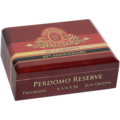 Perdomo Reserve 10Th Anniversary Sungrown Figuardo 4.75 X 56 25 Ct. Box