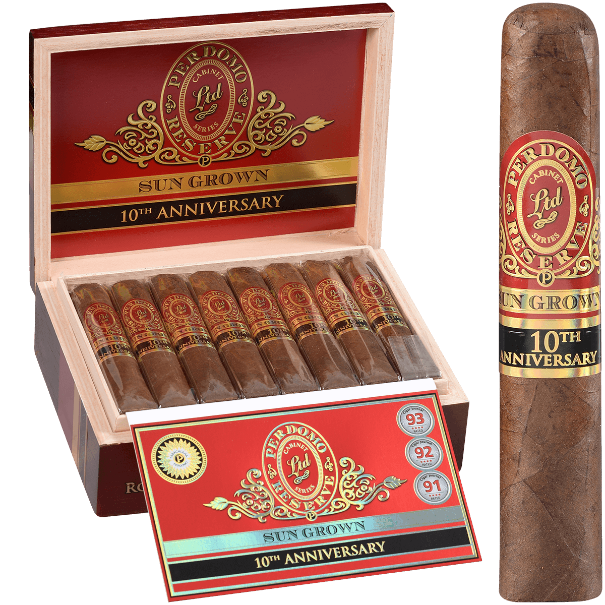 Perdomo Reserve 10Th Anniversary Sungrown Bxp Robusto 5.00X54 25 Ct. Box