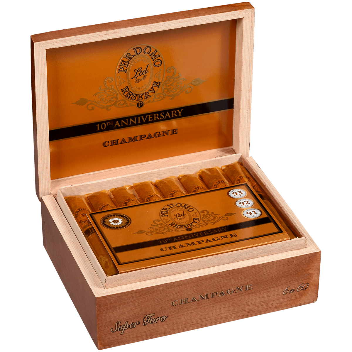 Perdomo 10Th Anniversary Champagne Super Toro 25 Ct. Box 6.00X60