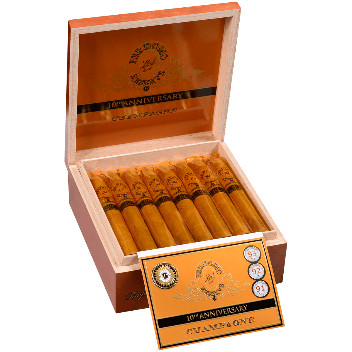 Perdomo 10Th Anniversary Champagne Torpedo 25 Ct. Box 7.00X54