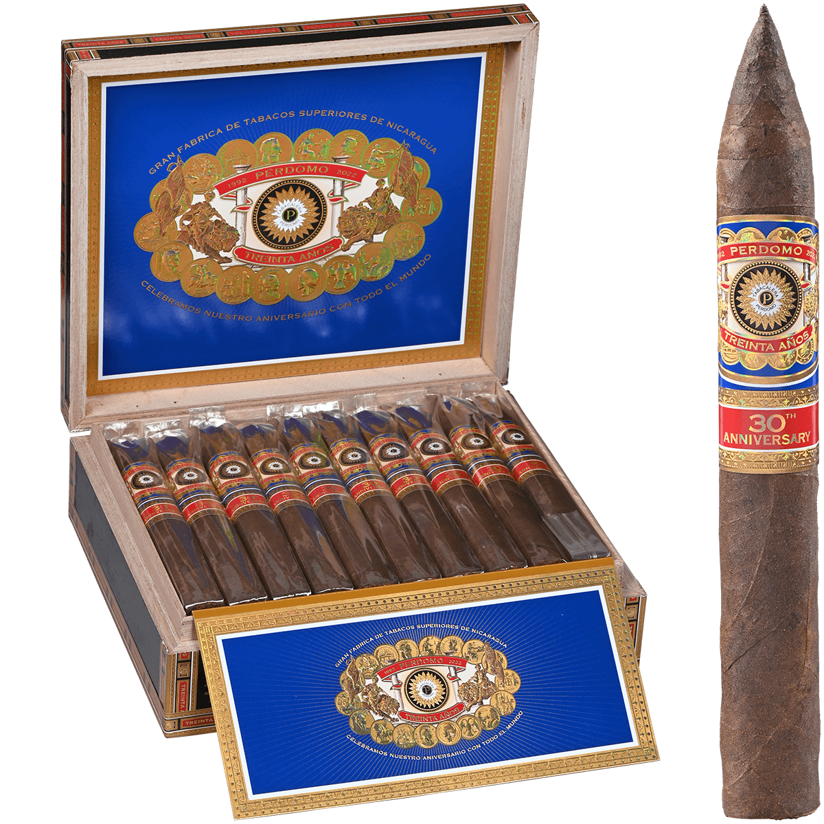 Perdomo 30Th Anniversary Maduro Torpedo 30 Ct. Box 7.00X54