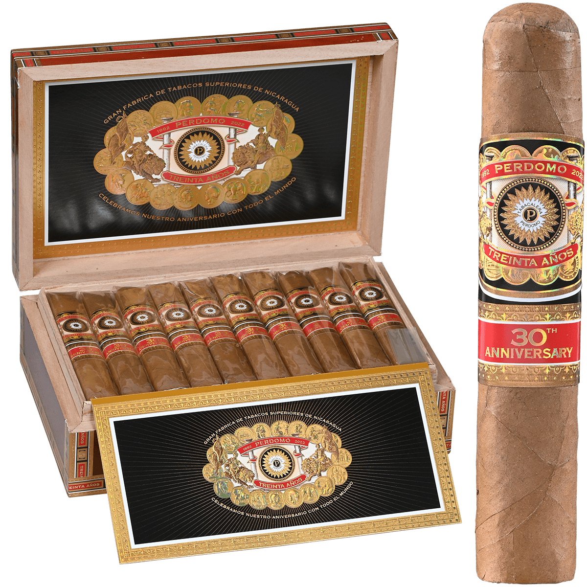 Perdomo 30Th Anniversary Connecticut Robusto 30 Ct Box 5.00X54