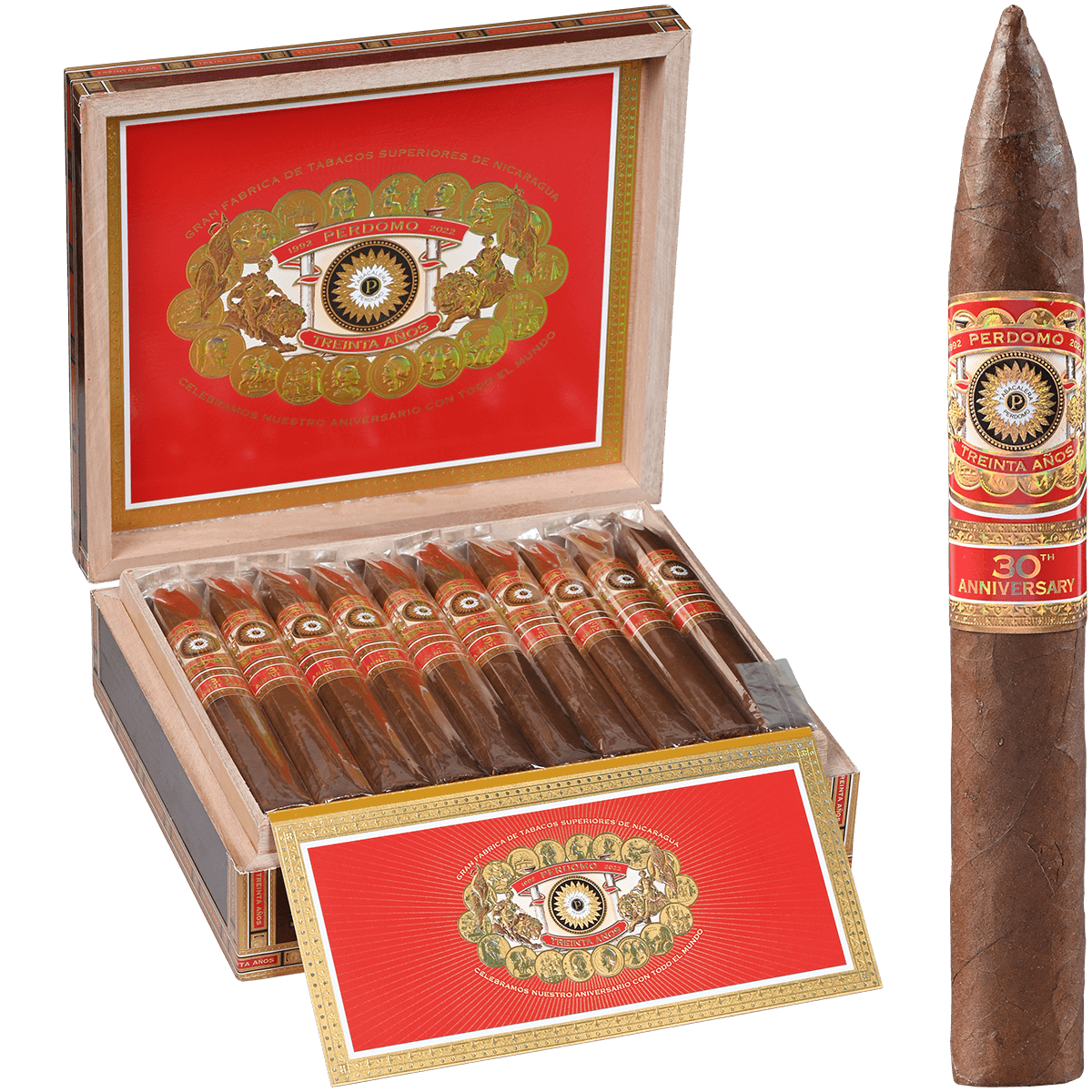 Perdomo 30Th Anniversary Sun Grown Torpedo 30 Ct. Box 7.00X54