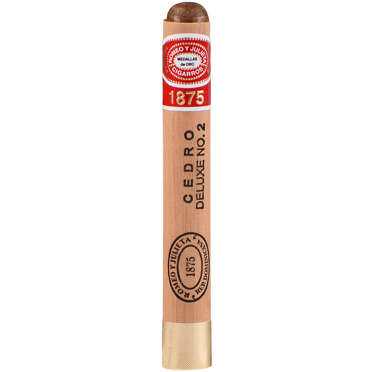 Romeo Y Julieta 1875 Deluxe #1 Glass Tubes Ems 10 Ct. Box 7.00X50