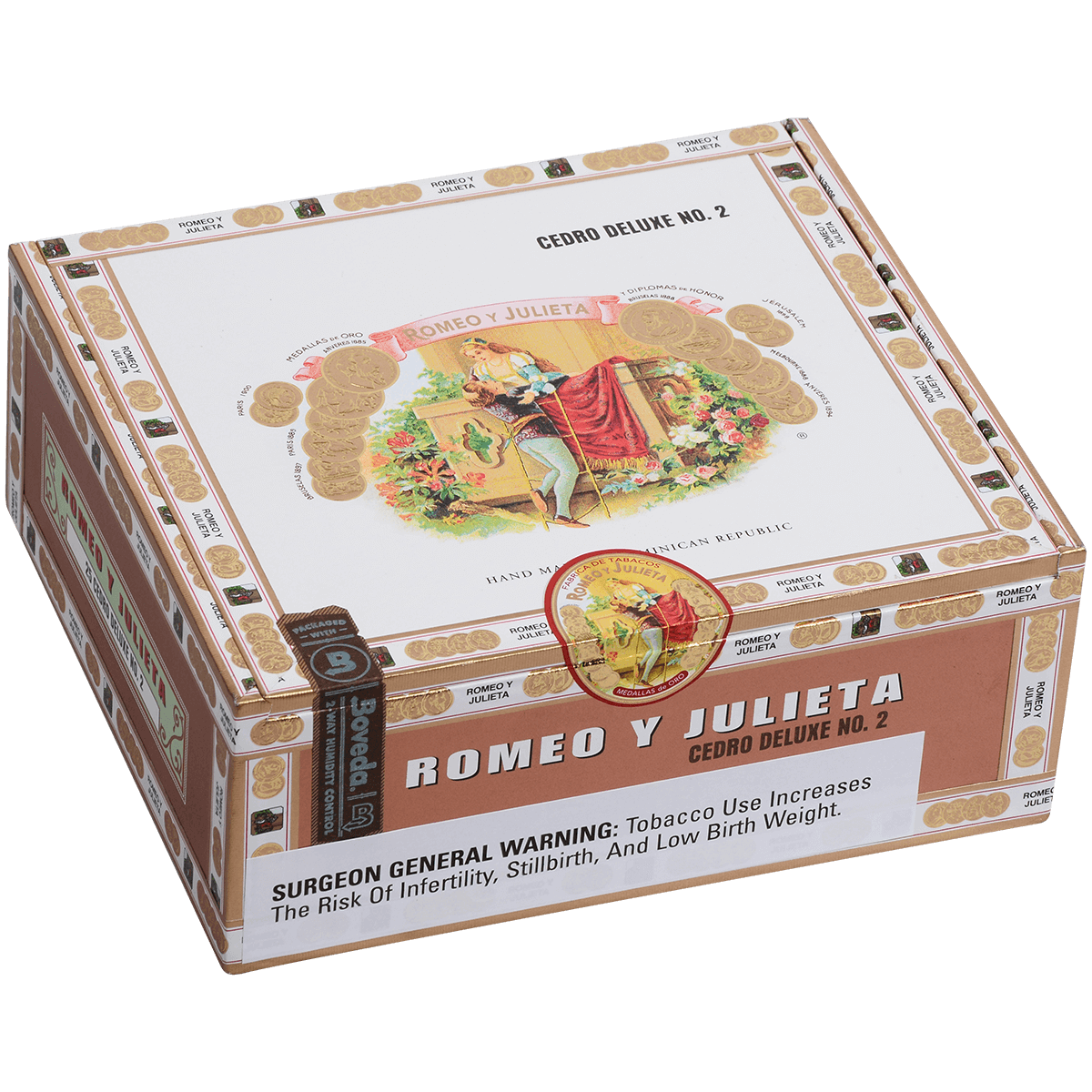 Romeo Y Julieta 1875 Deluxe #1 Glass Tubes Ems 10 Ct. Box 7.00X50
