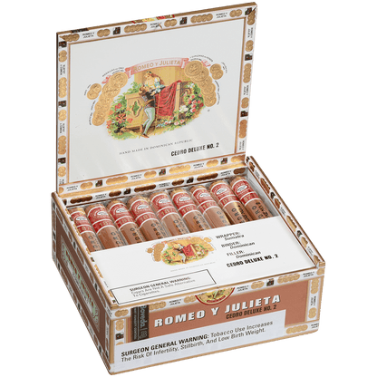 Romeo Y Julieta 1875 Deluxe #1 Glass Tubes Ems 10 Ct. Box 7.00X50