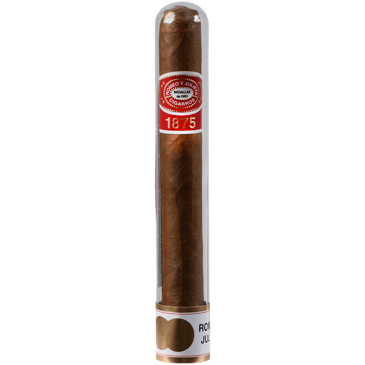 Romeo Y Julieta 1875 Deluxe #2 Glass Tubes Ems 10 Ct. Box 6.00X50