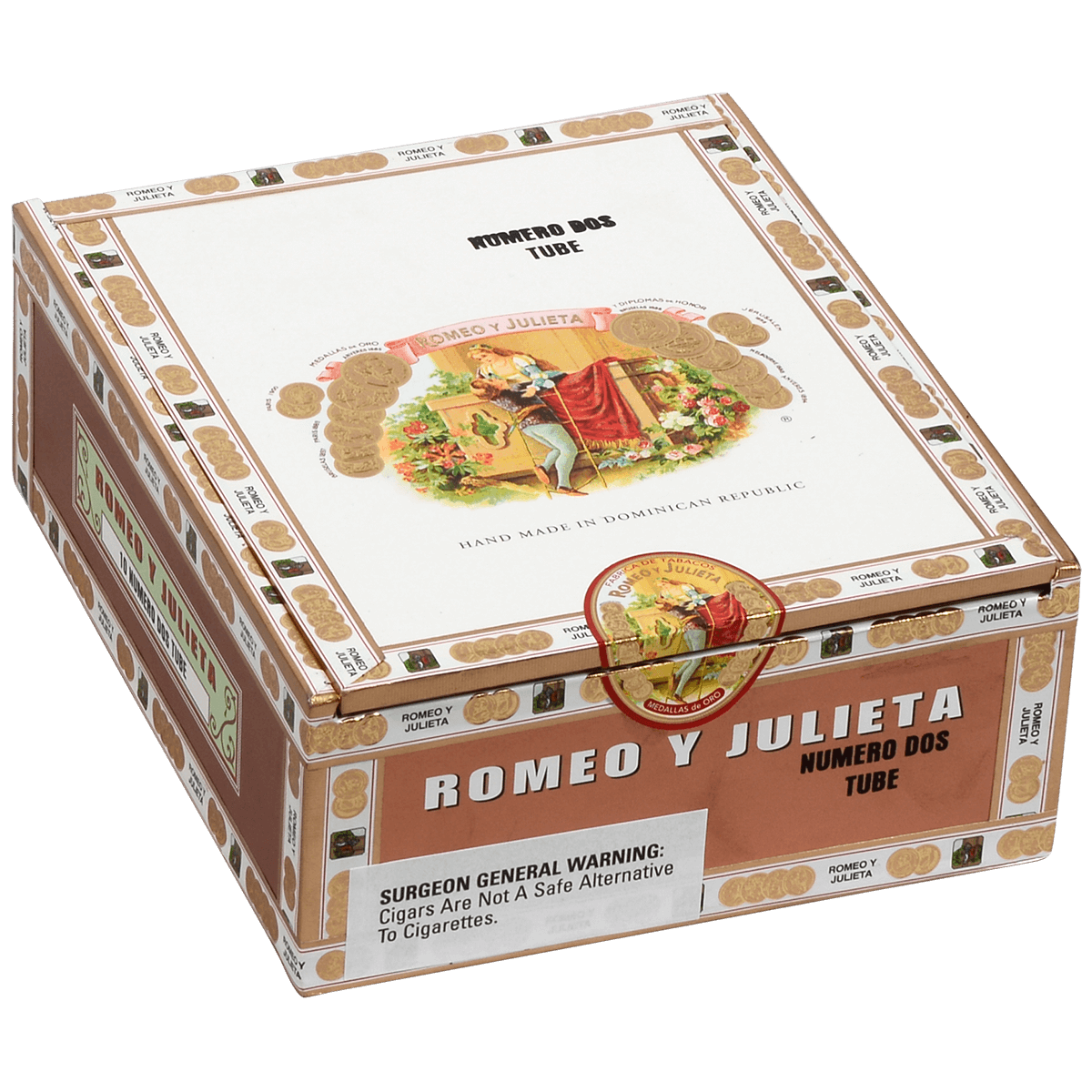 Romeo Y Julieta 1875 Numero Dos Tubos Ems 10 Ct. Box 6.12X52
