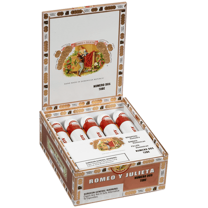 Romeo Y Julieta 1875 Numero Dos Tubos Ems 10 Ct. Box 6.12X52