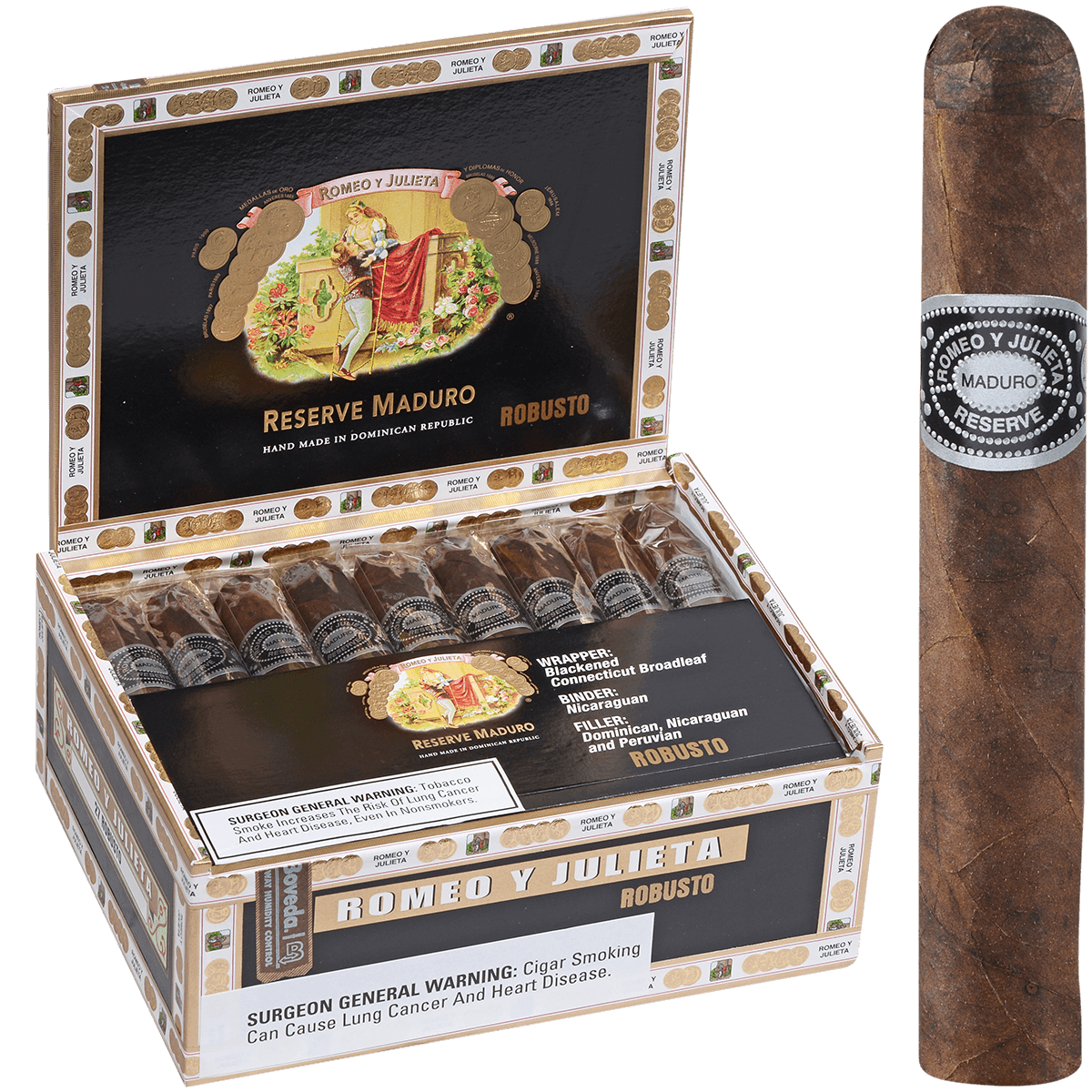 Romeo Y Julieta 1875 Reserve Maduro Robusto 27 Ct. Box 5.00X50
