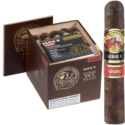 La Gloria Cubana Serie R No. 4 Maduro 24 Ct. Box 4.88X52