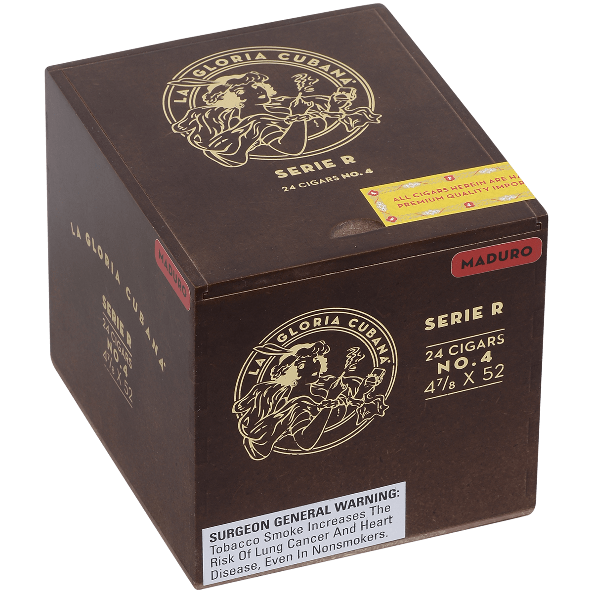 La Gloria Cubana Serie R No. 4 Maduro 24 Ct. Box 4.88X52