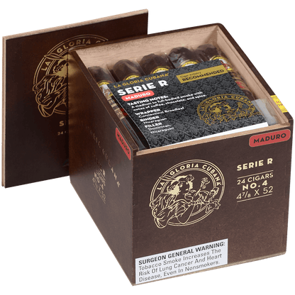 La Gloria Cubana Serie R No. 4 Maduro 24 Ct. Box 4.88X52