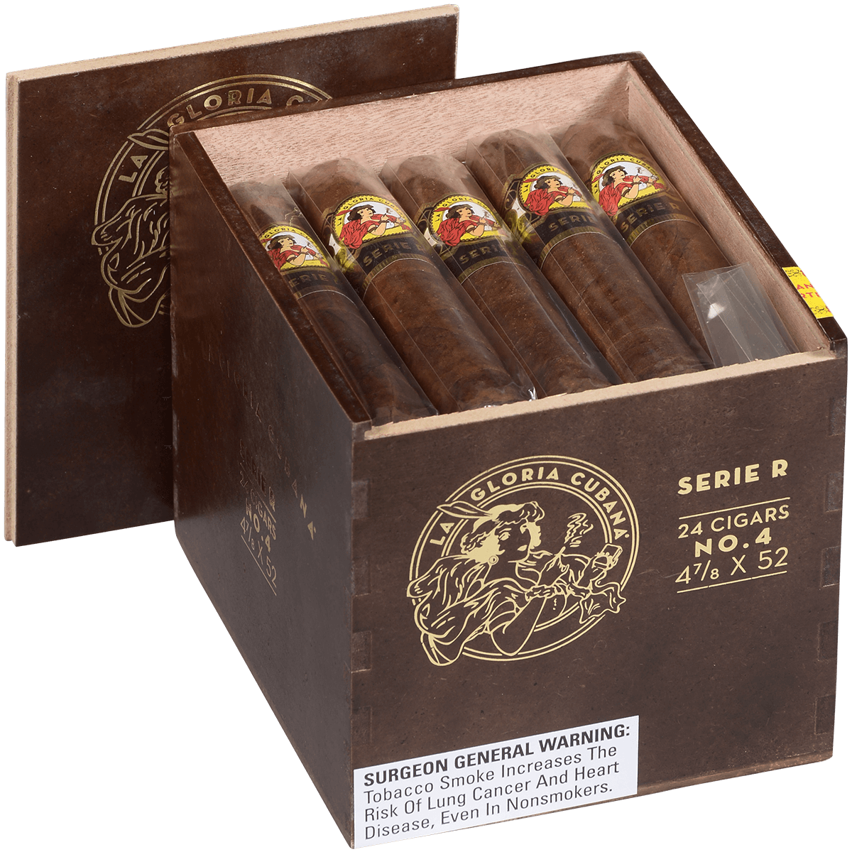 La Gloria Cubana Serie R No. 4 Natural 24 Ct. Box 4.88X52