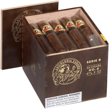 La Gloria Cubana Serie R No. 4 Natural 24 Ct. Box 4.88X52