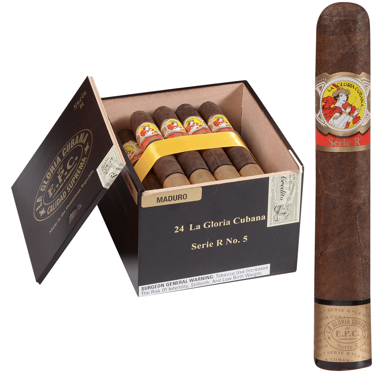 La Gloria Cubana Serie R No. 5 Natural 24 Ct. Box 5.50X54