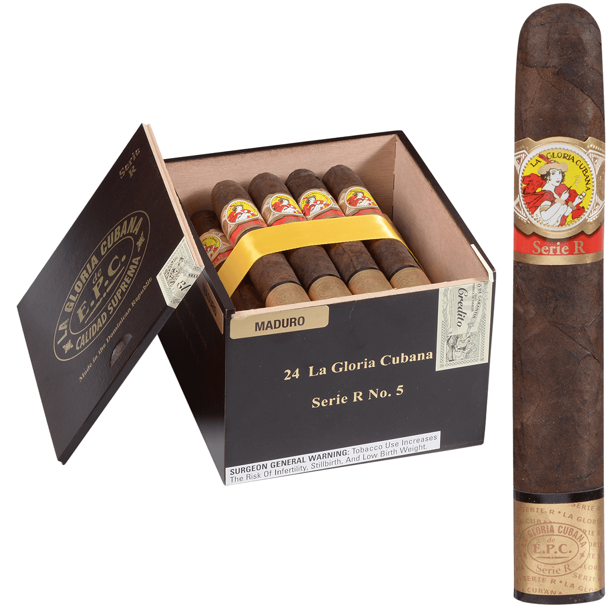 La Gloria Cubana Serie R No. 5 Maduro 24 Ct. Box 5.50X54