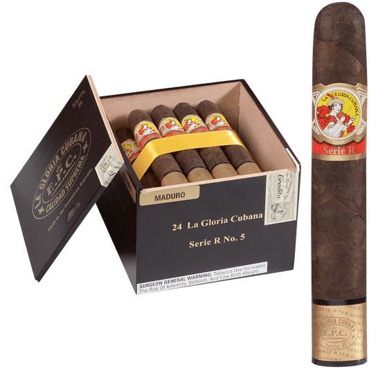 La Gloria Cubana Serie R No. 5 Maduro 24 Ct. Box 5.50X54