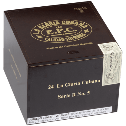 La Gloria Cubana Serie R No. 5 Natural 24 Ct. Box 5.50X54