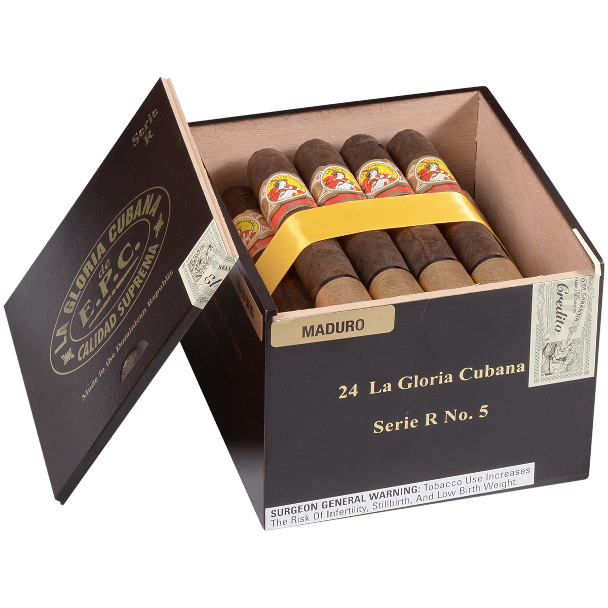 La Gloria Cubana Serie R No. 5 Natural 24 Ct. Box 5.50X54