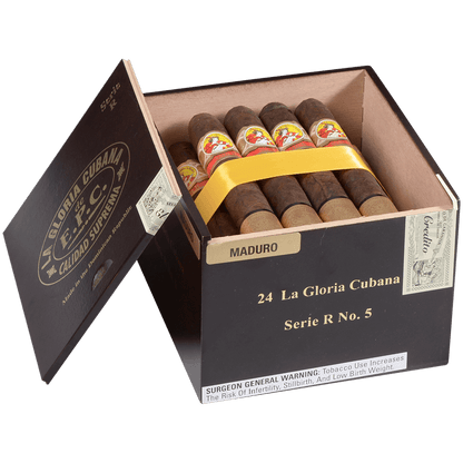 La Gloria Cubana Serie R No. 5 Natural 24 Ct. Box 5.50X54