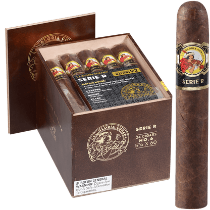 La Gloria Cubana Serie R No. 6 Natural 24 Ct. Box 5.88X60