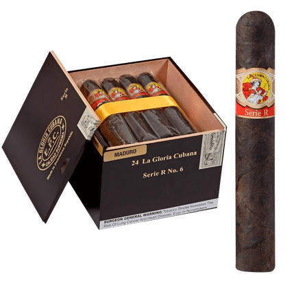 La Gloria Cubana Serie R No. 6 Maduro 24 Ct. Box 5.88X60