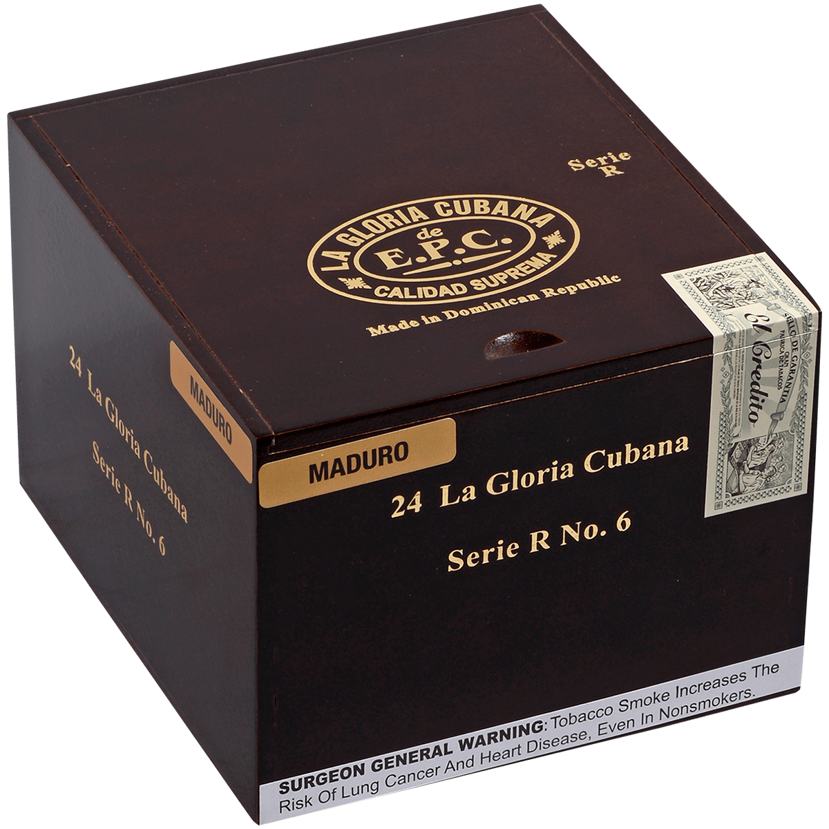 La Gloria Cubana Serie R No. 6 Maduro 24 Ct. Box 5.88X60