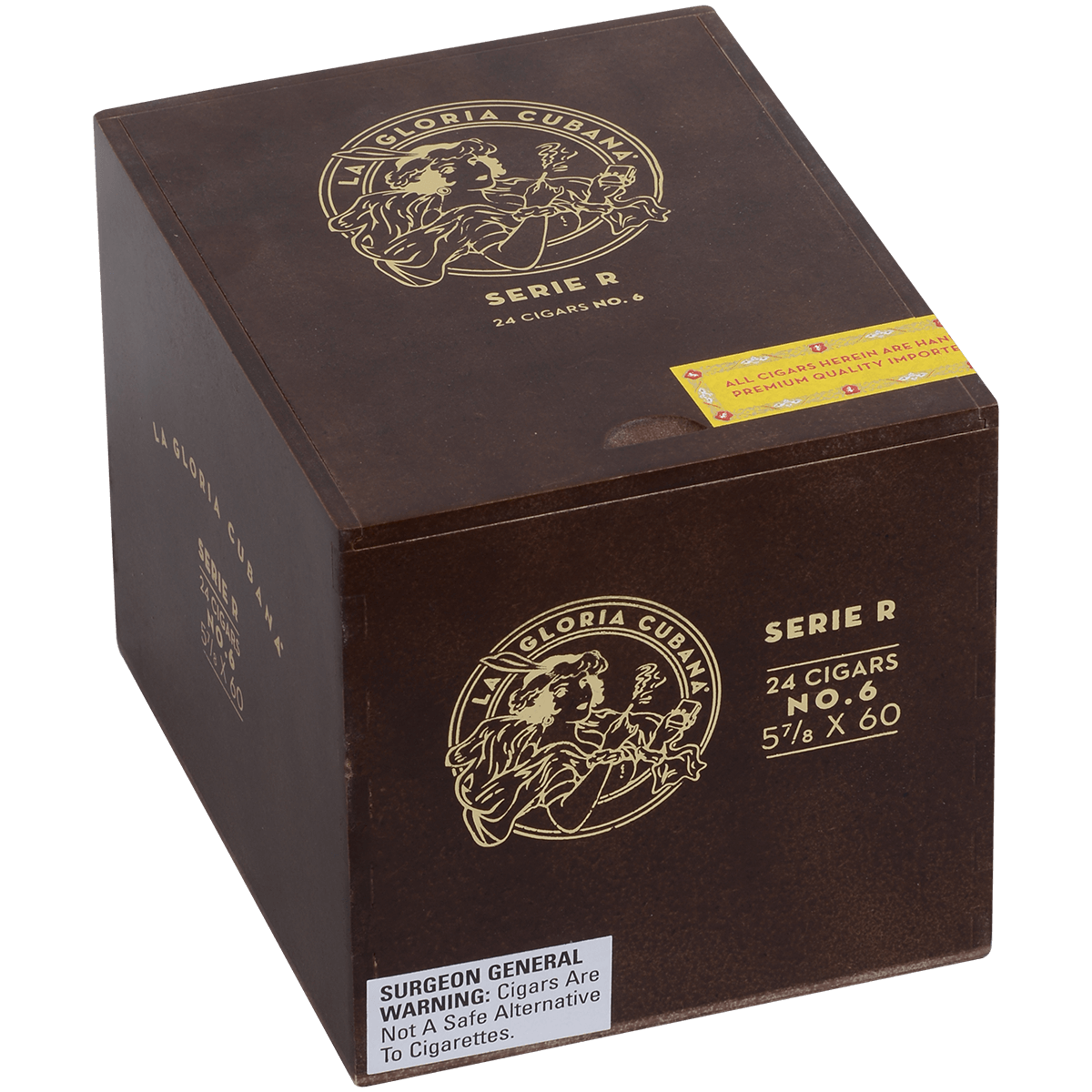 La Gloria Cubana Serie R No. 6 Natural 24 Ct. Box 5.88X60